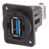 RS PRO Straight Panel Female 1 Port USB Type A to A USB Connector USB 3.0 874-1235