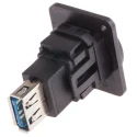 RS PRO Straight Panel Female 1 Port USB Type A to A USB Connector USB 3.0 874-1235