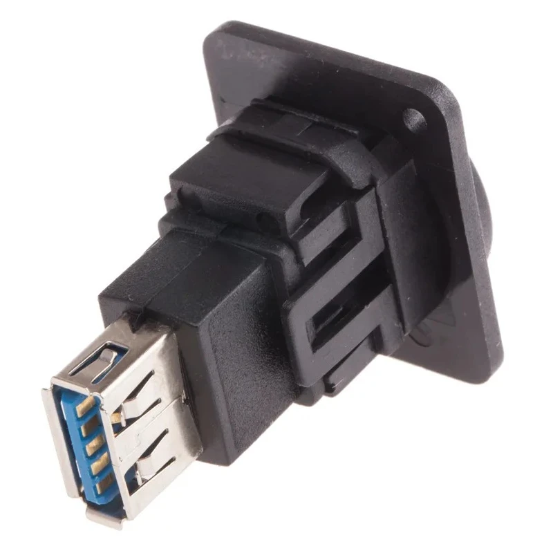 RS PRO Straight Panel Female 1 Port USB Type A to A USB Connector USB 3.0 874-1235