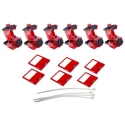 Brady Red 1-Lock Lockout Polypropylene Fibreglass Reinforced Nylon TAGLOCK 480/600V CLAMP-ON BRKR LO PK6