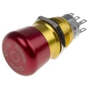 RS PRO Emergency Stop Push Button Panel Mount 19.2 mm Cutout DPDT IP65 877-1968