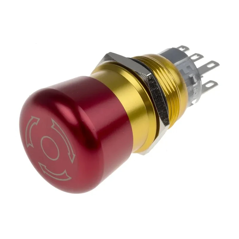 RS PRO Emergency Stop Push Button Panel Mount 19.2 mm Cutout DPDT IP65 877-1968