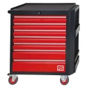 RS PRO 7 Drawer Wheeled Roller Cabinet Steel, 890mm x 450mm x 975mm, 72.5kg 833-5903