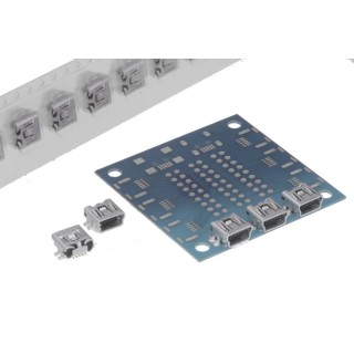Hirose Right Angle Surface Mount Female USB Connector Mini USB Type B USB 2.0 UX60SC-MB-5ST(80)