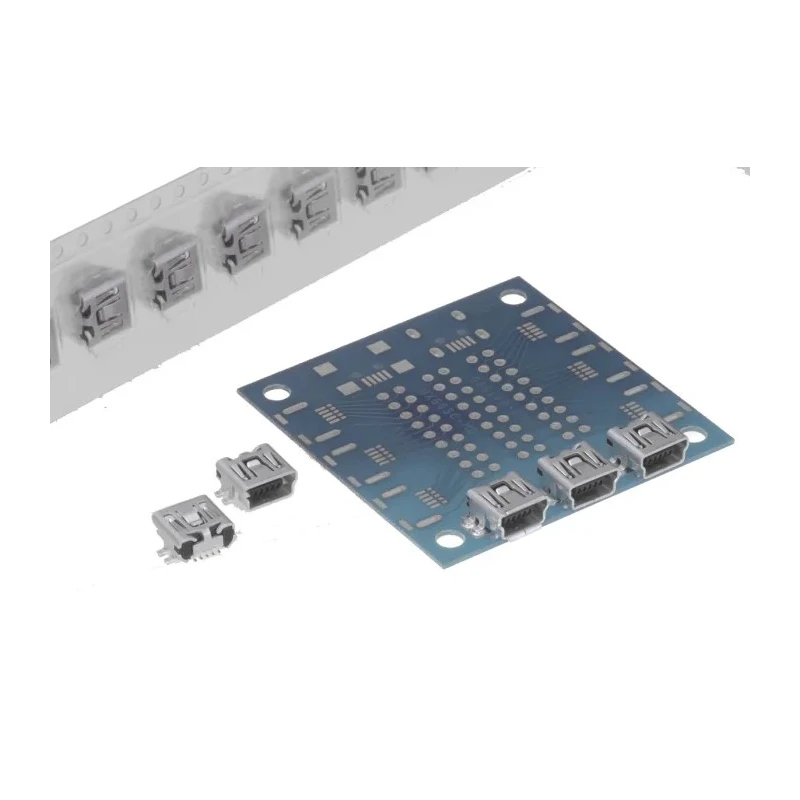 Hirose Right Angle Surface Mount Female USB Connector Mini USB Type B USB 2.0 UX60SC-MB-5ST(80)