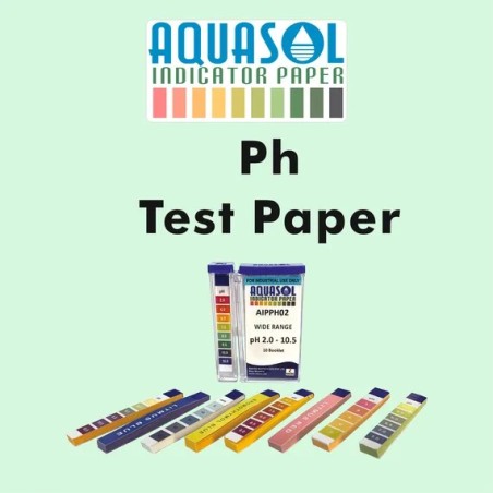 Aquasol PH Test Paper PH 1.0 - 14.0 (10 Booklets of 20 Leaf Each in Kangaroo Pack) AIPPH01