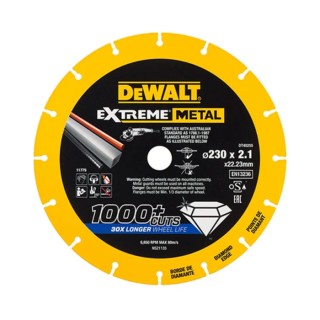 DeWALT Aluminium Oxide Abrasive Disc 230 mm Diameter x 1.5 mm Thickness Medium Grade P60 Grit DT40255-QZ