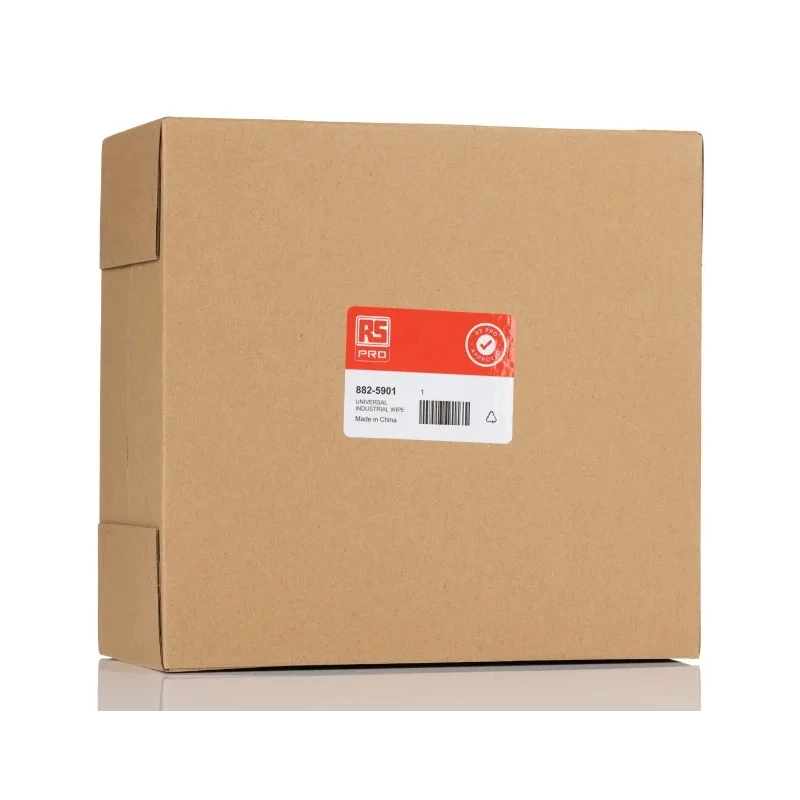 RS PRO Universal Wipes White Polypropylene Cloths for Industrial Cleaning, Dry/Wet Use, Box of 120 Per Pack, 425 x 882-5901