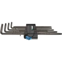 Wera 9-Piece Torx Key Set L Shape Long Arm Zinc Phosphated Black Laser Finish 05024450001