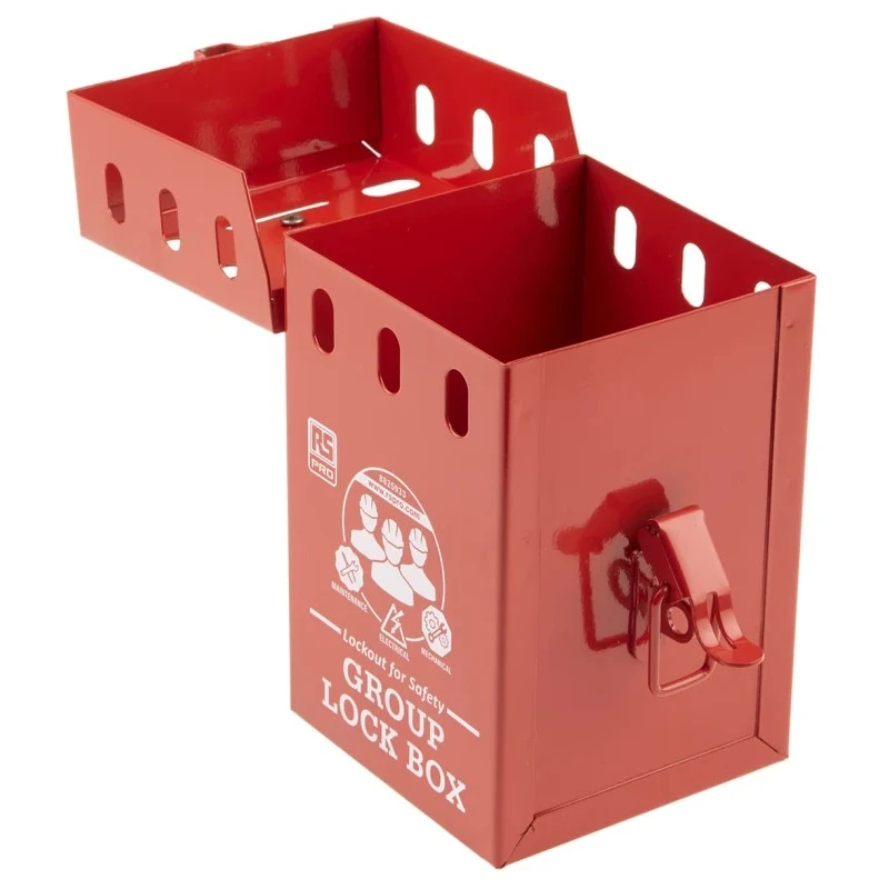 RS PRO 6 Padlock Lockout Station 110mm Width 155mm Height Red 882-5933