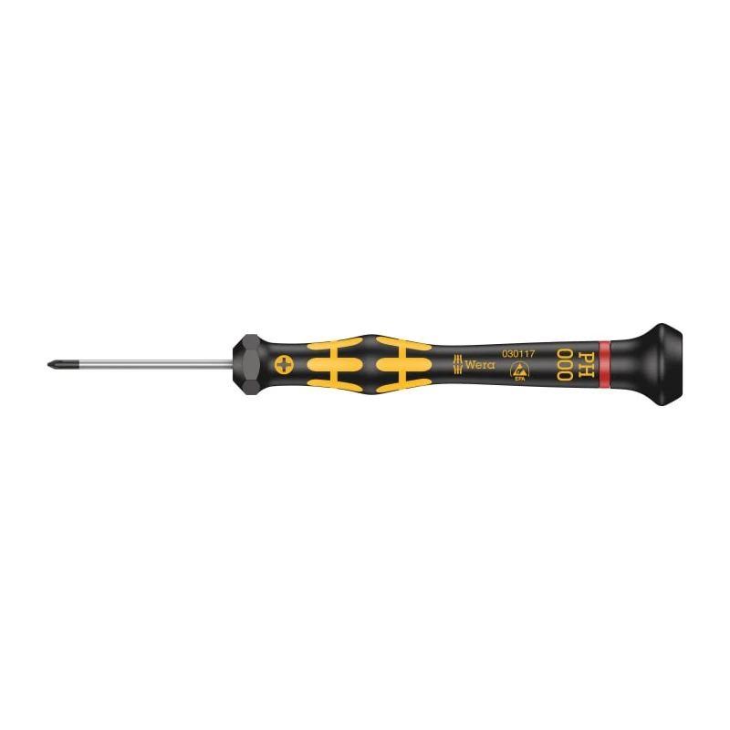 Wera Precision Screwdriver PH000 Tip 40 mm Blade 137mm Overall ESD Safe Czech Republic PH000