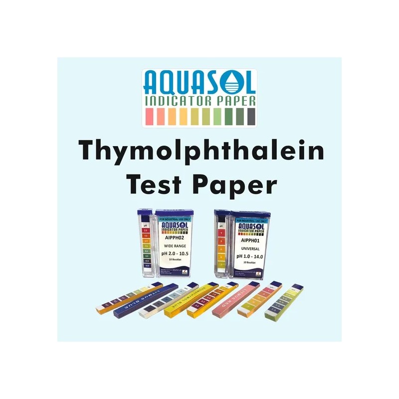 Aquasol Thymolphthalein Test Paper Thymolphthalein Test Paper (10 Booklets of 20 Leaf Each in Kangaroo Pack) AIPTH