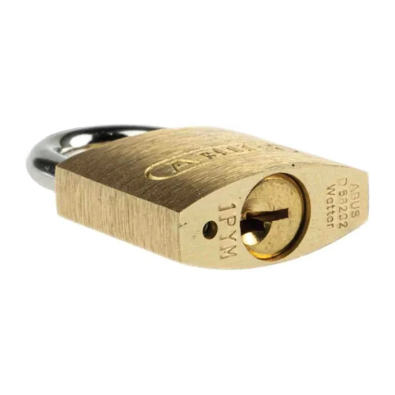 ABUS Keyed Brass Padlock Weatherproof, 6 mm Shackle Diameter, 30 mm Shackle Length, 29 mm Body Width 713/30 B/DFIPT