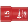 Wera Insulated 3/8 in Drive 15 mm 6 Point Hex Socket VDE 1000V Approved 46mm Overall Length 05003667001