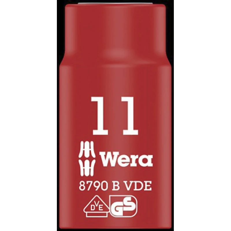 Wera Insulated 3/8 in Drive 15 mm 6 Point Hex Socket VDE 1000V Approved 46mm Overall Length 05003667001