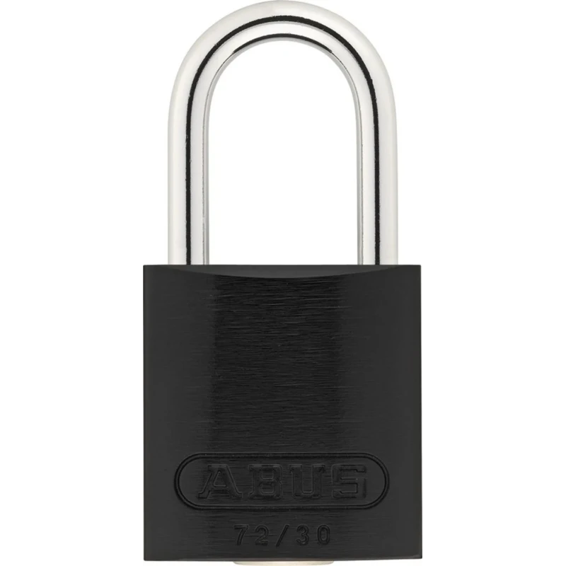 ABUS Key Steel Aluminium Safety Padlock Weatherproof 4.4 mm Shackle 31.8 mm Body 01805 72/30 Black