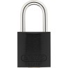 ABUS Key Steel Aluminium Safety Padlock Weatherproof 4.4 mm Shackle 31.8 mm Body 01805 72/30 Black