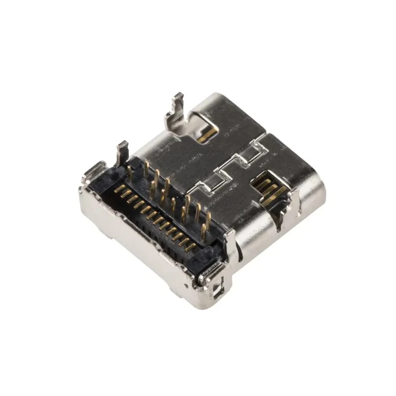 RS PRO Right Angle PCB Female 1 Port USB Type C Connector USB 2.0 20V 5A Solder Termination 895-0556