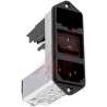 Schurter IEC Connector C14 Male 4A 125V AC, 250V AC Screw Mount with 2 Fuse Slots CD34.4101.151