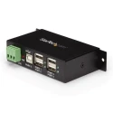 StarTech.com 4 Port USB 2.0 USB Hub Terminal Connector Powered Compact 114 mm x 26 mm x 57 mm ST4200USBM