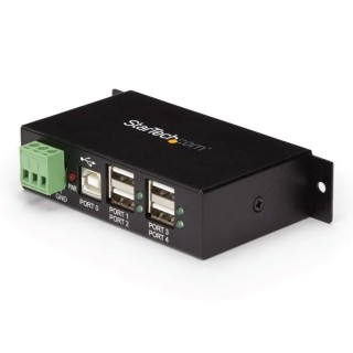 StarTech.com 4 Port USB 2.0 USB Hub Terminal Connector Powered Compact 114 mm x 26 mm x 57 mm ST4200USBM