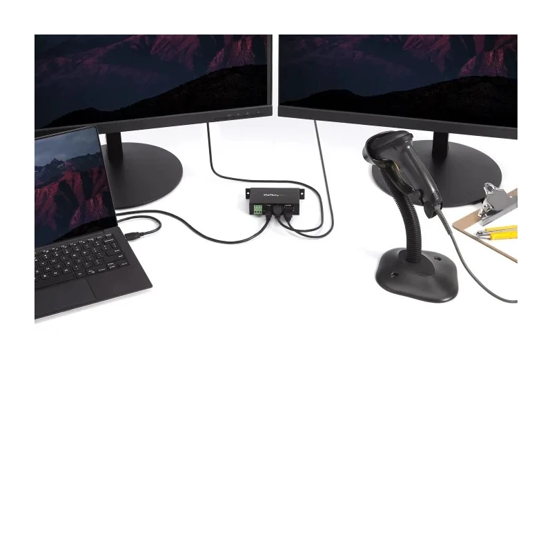 StarTech.com 4 Port USB 2.0 USB Hub Terminal Connector Powered Compact 114 mm x 26 mm x 57 mm ST4200USBM