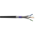 Multimedia Connect MMC Cat6a Ethernet Cable 100 m Shielded Screened Solid Copper Conductor PE Jacket Black Cat6a 