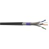 Multimedia Connect MMC Cat6a Ethernet Cable 100 m Shielded Screened Solid Copper Conductor PE Jacket Black Cat6a