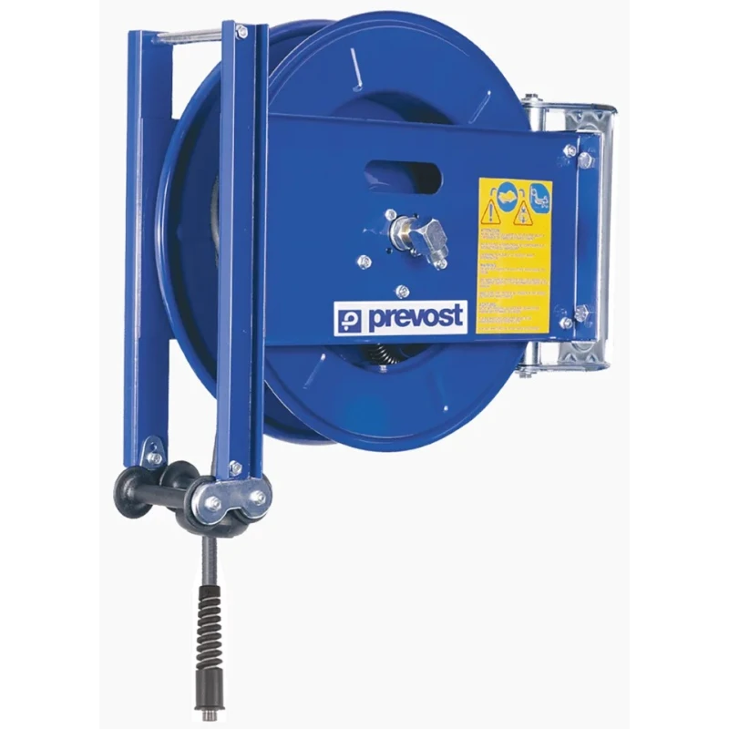 PREVOST 20 m Air Hose Reel with 10 mm ID, 14 mm OD, 660 L/min Flow Rate, Spring Return Retraction Operation, Model DMO 1020N