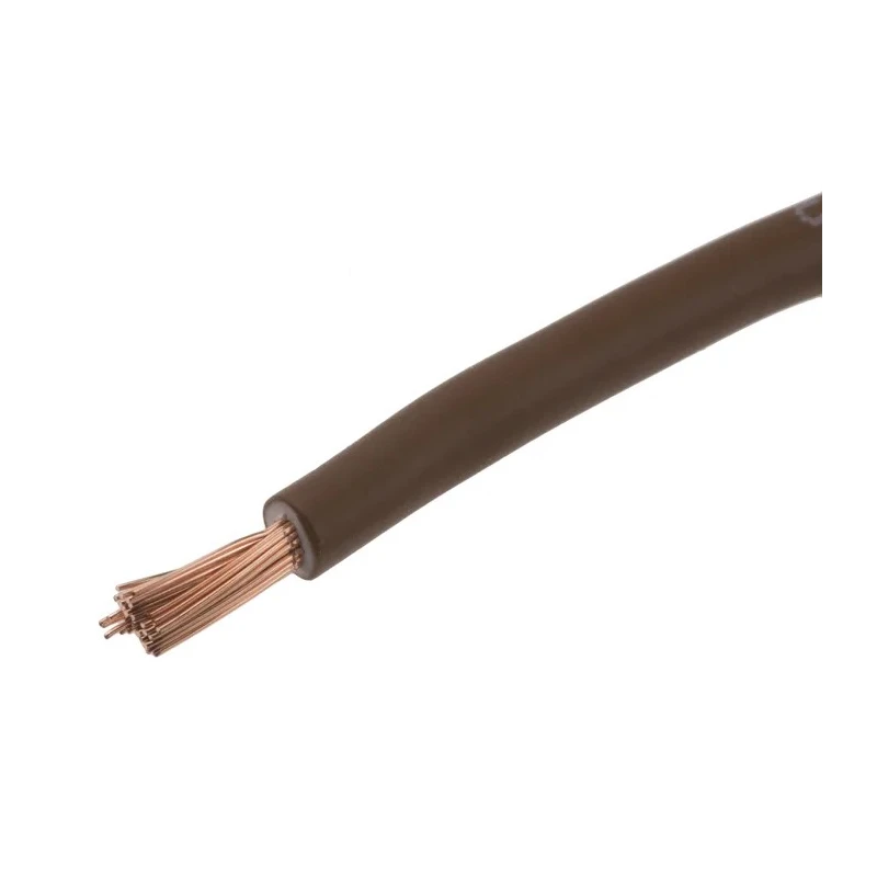 RS PRO Brown 2.5 mm² 14 AWG Copper Hook Up Wire, Flame Retardant PVC Sheath, 100 m Length, 750 V 902-8410