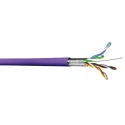Multimedia Connect MMC Shielded Screened Cat6a Ethernet Cable, 100 m Length, Low Smoke Zero Halogen Purple Jacket 