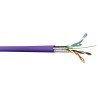 Multimedia Connect MMC Shielded Screened Cat6a Ethernet Cable, 100 m Length, Low Smoke Zero Halogen Purple Jacket