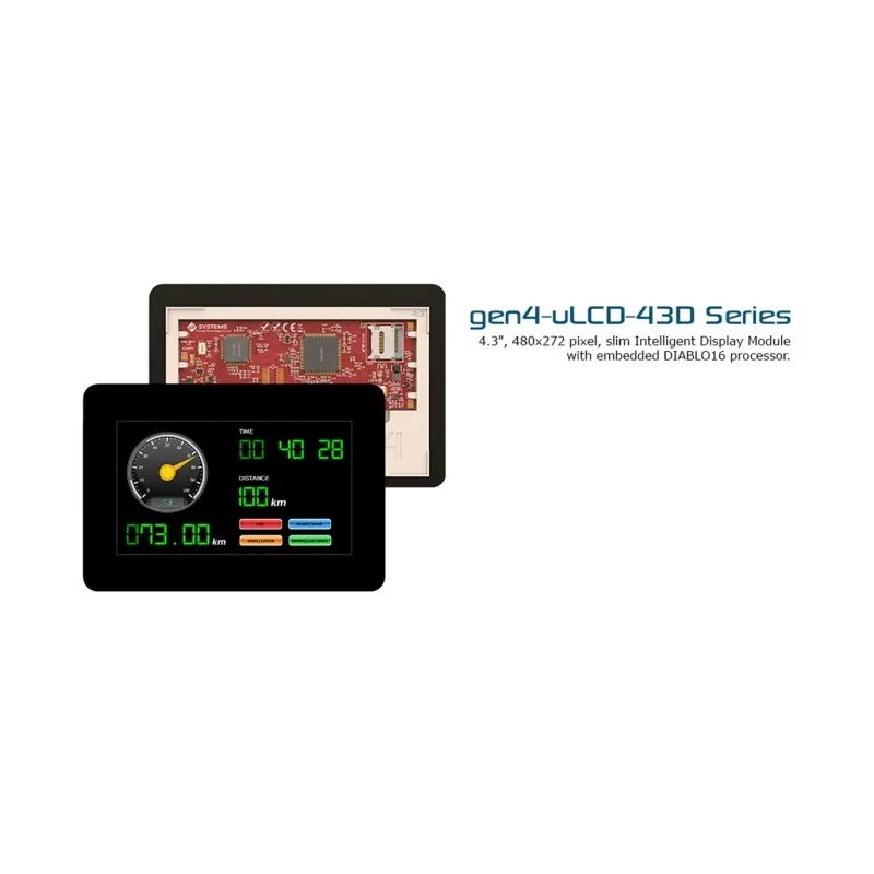 4D Systems gen4-uLCD-43D LCD Display Module 4.3 in 480 x 272 pixel I2C SPI TTL Interface Australia GEN4-ULCD-43D