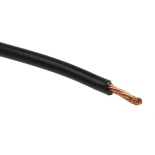 Staubli SiliVolt-2V Series Black Hook Up Wire, 525/0.07 mm Core Strands, 25 m, Copper Conductor, 1.5kV, 150°C 175-7491