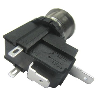 RS PRO Illuminated Push Button Switch Momentary Panel Mount 19.1 mm Cutout SPST White LED IP67 250 V AC 175-8119
