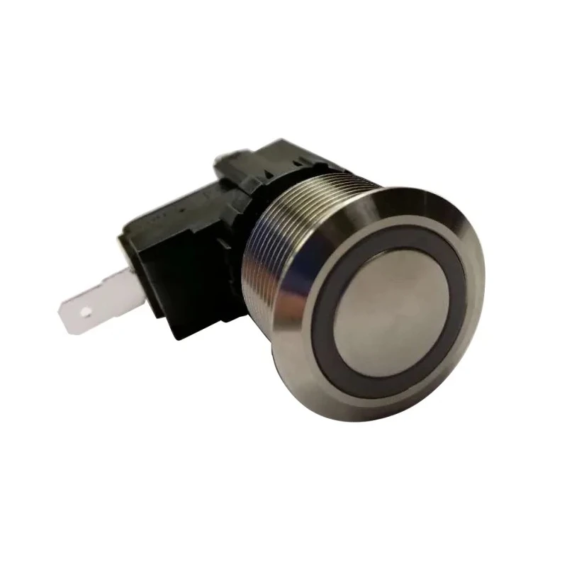 RS PRO Illuminated Momentary Push Button Switch, Panel Mount, 22.2 mm Cutout, SPST, White LED, IP67, 250 V ac 175-8190