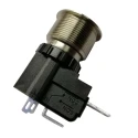 RS PRO Illuminated Momentary Push Button Switch, Panel Mount, 22.2 mm Cutout, SPST, White LED, IP67, 250 V ac 175-8190