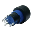 RS PRO Illuminated Momentary Push Button Switch, Panel Mount, Blue LED, SPDT, IP65, 22.2 mm Cutout, 250 V AC 175-8260