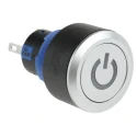 RS PRO Illuminated Momentary Push Button Switch Panel Mount SPDT Green LED 22.2 mm IP65 250 V 3, 5A 175-8256