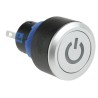 RS PRO Illuminated Momentary Push Button Switch Panel Mount SPDT Green LED 22.2 mm IP65 250 V 3, 5A 175-8256