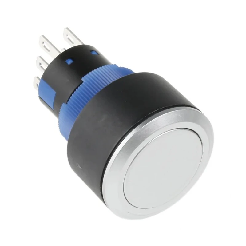 RS PRO Push Button Switch, Momentary, Panel Mount, 22.2 mm Cutout, DPDT, IP65, 250 V AC 3-5A 175-8267