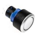 RS PRO Illuminated Momentary Push Button Switch Panel Mount 22.2 mm Cutout DPDT Blue LED IP65 250V 3, 5A 175-8321