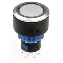 RS PRO Illuminated Momentary Push Button Switch Panel Mount 22.2 mm Cutout DPDT Blue LED IP65 250V 3, 5A 175-8321