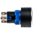 RS PRO Illuminated Momentary Push Button Switch Panel Mount 22.2 mm Cutout DPDT Blue LED IP65 250V 3, 5A 175-8321