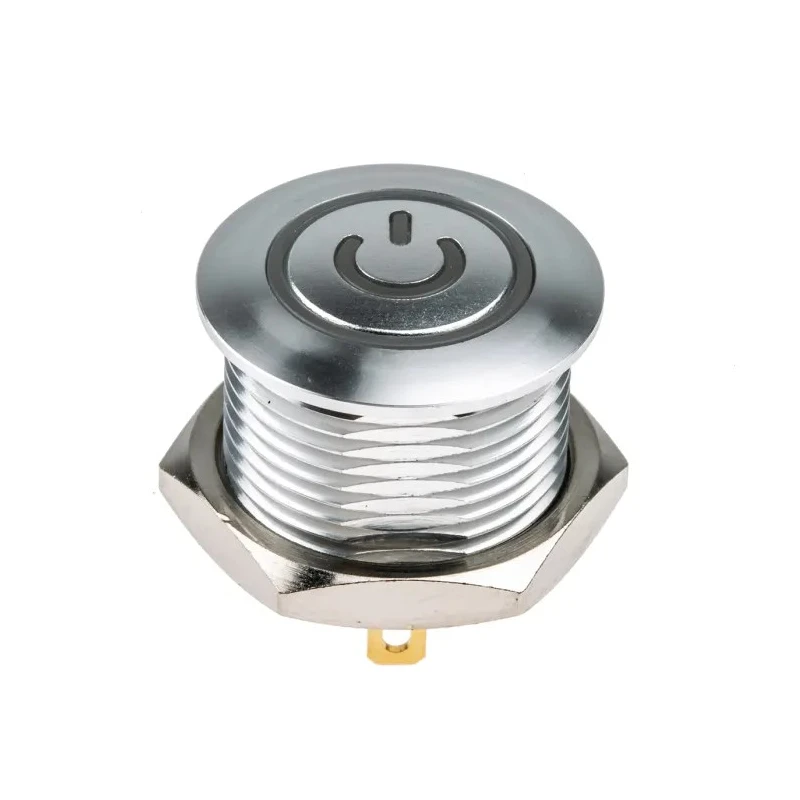 RS PRO Illuminated Momentary Push Button Switch Panel Mount SPST White LED IP67 36V DC 175-8453