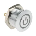 RS PRO Illuminated Push Button Switch Momentary Panel Mount SPST Red LED IP67 36V DC 175-8514