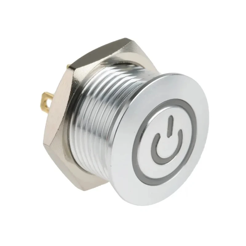 RS PRO Illuminated Push Button Switch Momentary Panel Mount SPST Red LED IP67 36V DC 175-8514