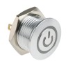 RS PRO Illuminated Push Button Switch Momentary Panel Mount SPST Red LED IP67 36V DC 175-8514