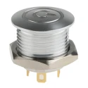 RS PRO Illuminated Push Button Switch Momentary Panel Mount SPST Red LED IP67 36V DC 175-8514