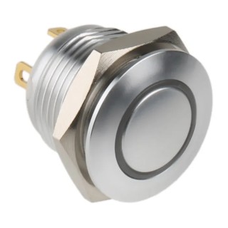 RS PRO Illuminated Momentary Push Button Switch SPST Red LED IP67 Panel Mount 16 mm Cutout 36 V dc 2A 175-8516